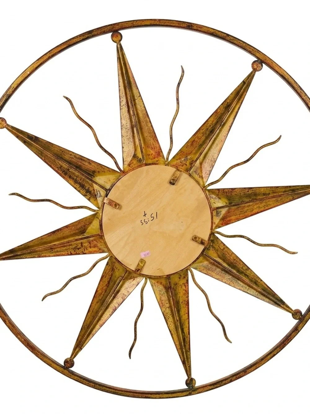 Large Sunburst Starburst Wall Mirror 30” Gold MCM Boho Celestial